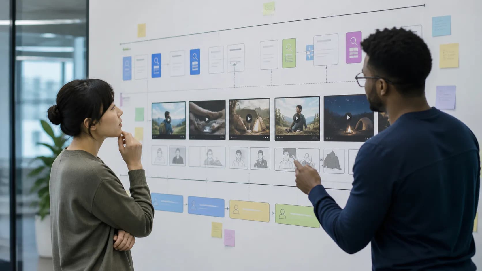 Search and video strategists connecting customer discovery with active evaluation stages