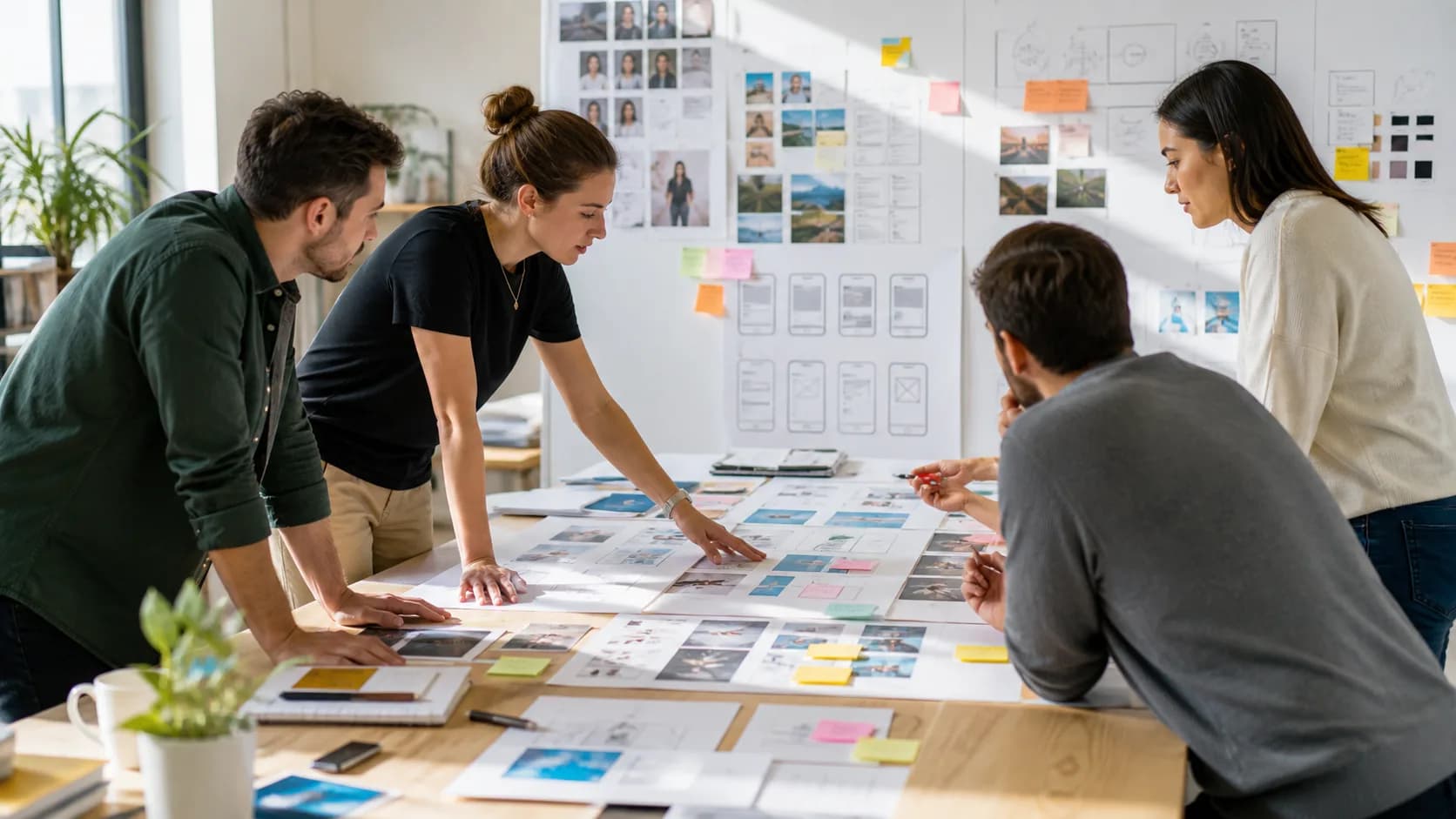 Paid-social team coordinating audience segments, creative concepts and destination experiences