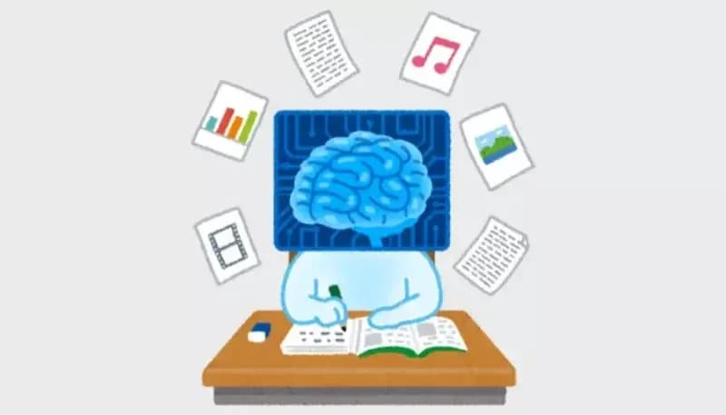 Brain-shaped computer illustration symbolizing AI for digital marketing, cognitive processing, and automation.