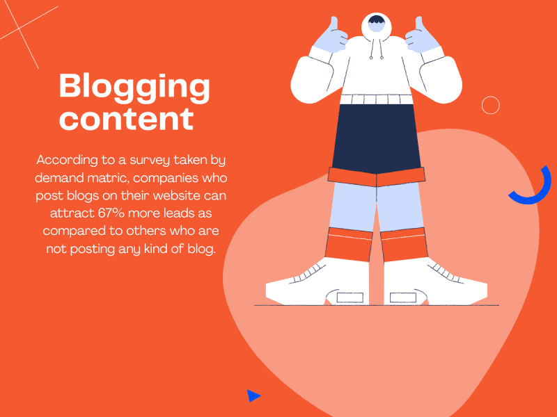 Blogging infographic covering digital marketing strategies and online business marketing engagement tips.