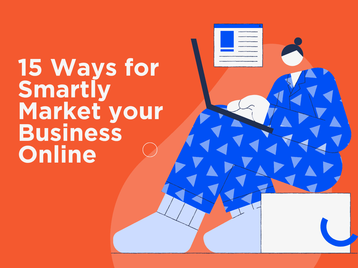 Infographic on smart online business marketing with digital marketing strategies and online advertising tips.