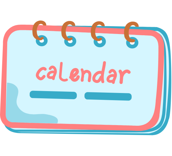 A calendar labeled 'Content Calendar,' representing planning for advertising on instagram and facebook.