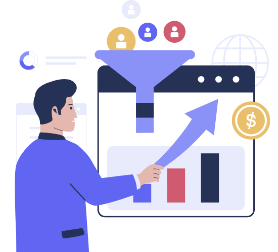 Person designing a landing page showing google advertising integration for effective online marketing campaigns
