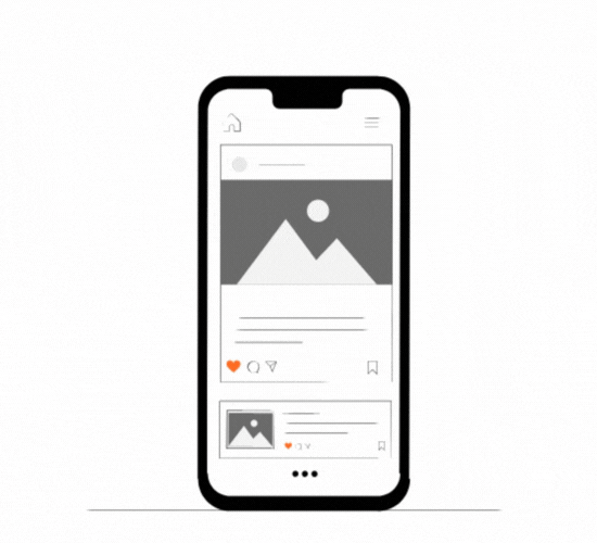 Mobile app design showcasing social media management features and a user-friendly interface via meta business suite instagram.
