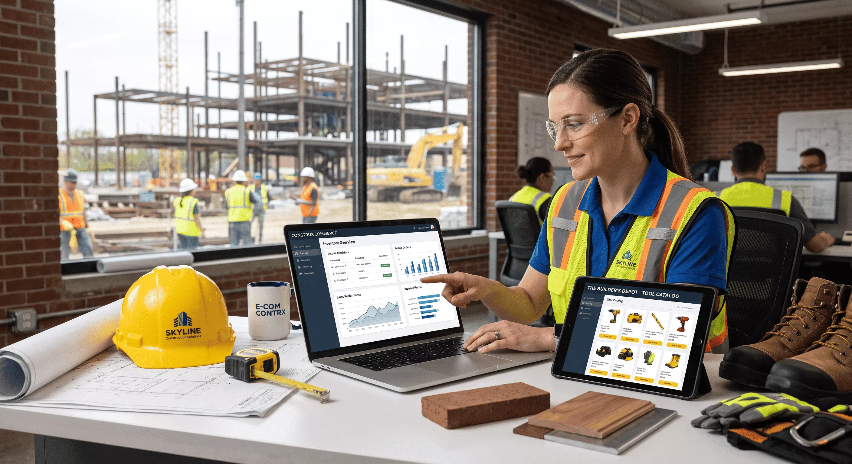  eCommerce development dashboard solutions for the construction industry on-site 